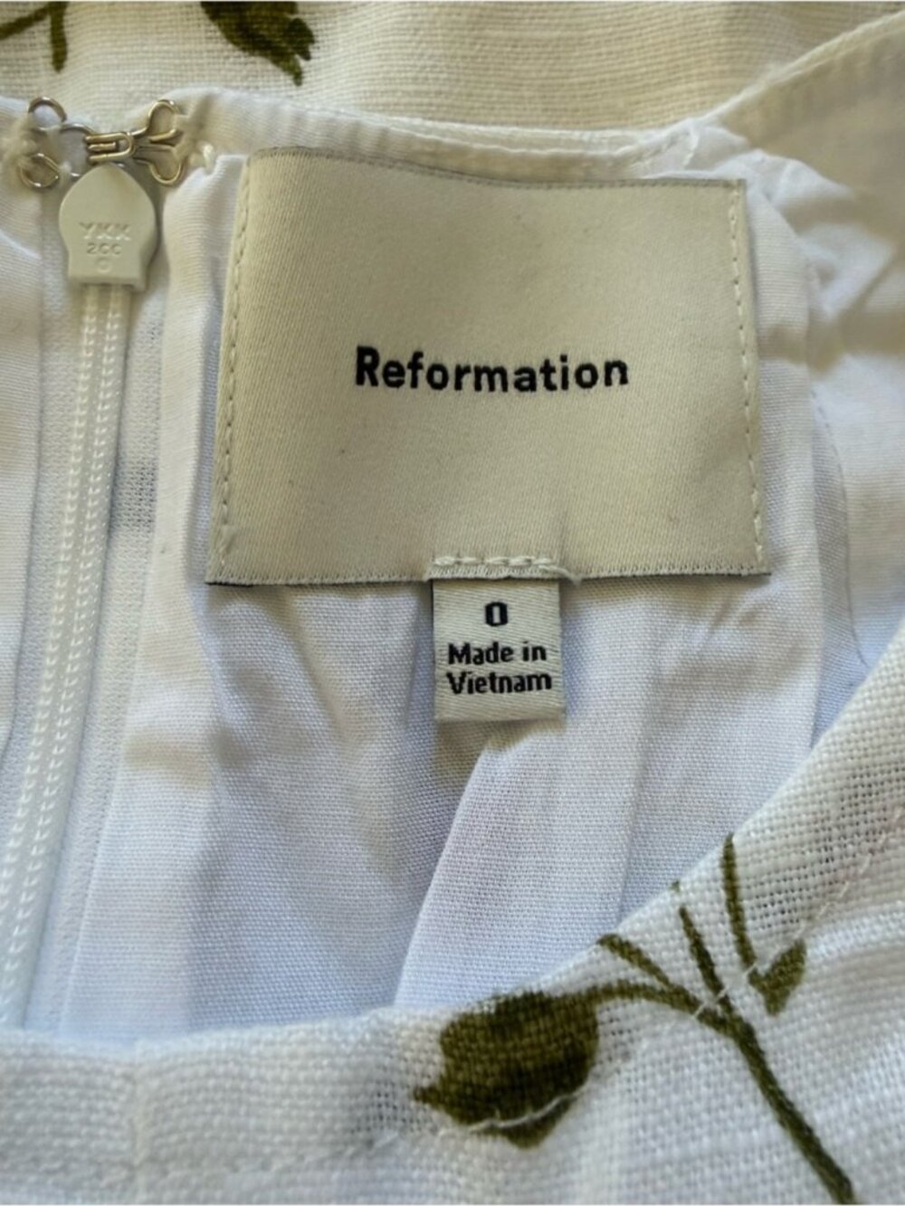 NEW Reformation Cecilia Linen Maxi Dress Floating Rose White Floral | US 0 UK 4 - Picture 14 of 15